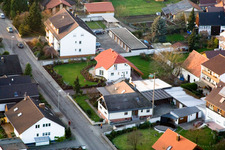 In the quiet garden in Minfeld in the state Rhineland-Palatinate, Germany out of the air