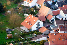 Eichstr in Minfeld in the state Rhineland-Palatinate, Germany viewn from the air