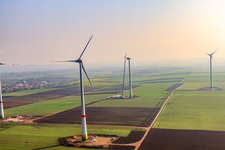 Wind turbine construction site in Gabsheim in the state Rhineland-Palatinate, Germany