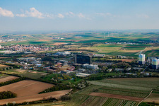 ZDF in the district Lerchenberg in Mainz in the state Rhineland-Palatinate, Germany seen from above