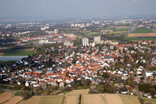 District Marienborn in Mainz in the state Rhineland-Palatinate, Germany from above