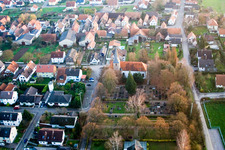 Wolfgangskirche and cemetery in Kirchstr in Freckenfeld in the state Rhineland-Palatinate, Germany