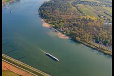 Aerial view of Beach Oppenheim in Oppenheim in the state Rhineland-Palatinate, Germany