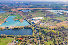 Lower Rhine Lake, Pfarrwiesen Lake on the Gimbsheimer Altrhein in Gimbsheim in the state Rhineland-Palatinate, Germany