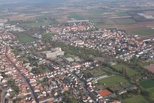 Aerial view of Nelly Sachs IGS in the district Horchheim in Worms in the state Rhineland-Palatinate, Germany
