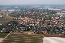 Oblique view of District Schauernheim in Dannstadt-Schauernheim in the state Rhineland-Palatinate, Germany