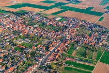 Aerial photograpy of Waldstr in Ottersheim bei Landau in the state Rhineland-Palatinate, Germany