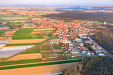 Village view from the west in Hatzenbühl in the state Rhineland-Palatinate, Germany