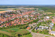 Aerial view of Schubertstr in Kandel in the state Rhineland-Palatinate, Germany