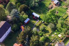 Drone image of Saarstraße Villa Kunterbunt in Kandel in the state Rhineland-Palatinate, Germany