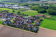 Römerstr in the district Minderslachen in Kandel in the state Rhineland-Palatinate, Germany from above