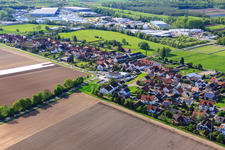 Aerial view of Steinweilerer Straße x Brehmstr in the district Minderslachen in Kandel in the state Rhineland-Palatinate, Germany
