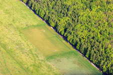 Aerial photograpy of Model airfield of MSC Rülzheim from the west in Rülzheim in the state Rhineland-Palatinate, Germany