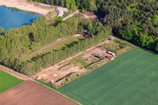 Grounds of the archery club Schnoogejächer Rülzheim and the dog lovers' association Rülzheim eV in Rülzheim in the state Rhineland-Palatinate, Germany