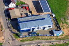 North Ring in Rülzheim in the state Rhineland-Palatinate, Germany from above