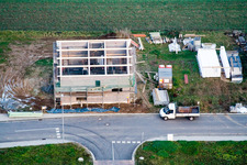Aerial photograpy of New development area in the NE Im Unterfeld in the district Schaidt in Wörth am Rhein in the state Rhineland-Palatinate, Germany
