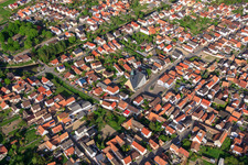 Lower Main Street in Leimersheim in the state Rhineland-Palatinate, Germany