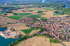 Upper Main Street in Leimersheim in the state Rhineland-Palatinate, Germany