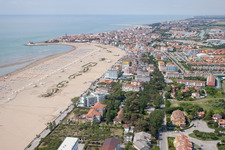 Beach landscape on the Caorle in Caorle in Veneto, Italy