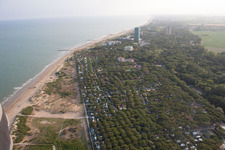 Lido di Jesolo in the state Metropolitanstadt Venedig, Italy viewn from the air