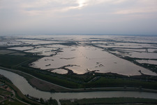 Drone recording of Jesolo in the state Metropolitanstadt Venedig, Italy
