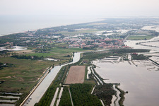 Oblique view of Cavallino in the state Veneto, Italy