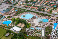 Waterslide on Swimming pool of the Aqualandia in Lido di Jesolo in Venetien, Italy