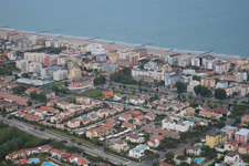 Aerial view of Piave Vecchia in the state Veneto, Italy