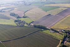 Aerial view of Chislet in the state England, Great Britain