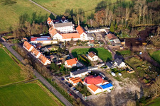 Aerial view of Fuchsmühle in Offenbach an der Queich in the state Rhineland-Palatinate, Germany