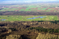 Oblique view of Grounds of the Golf course at Golfanlage Landgut Dreihof in Essingen in the state Rhineland-Palatinate