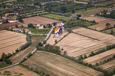 Aerial view of Settimo in the state Veneto, Italy