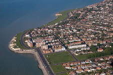 Birchington-on-Sea in the state England, Great Britain from above