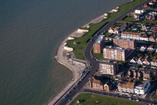 Birchington-on-Sea in the state England, Great Britain from the plane