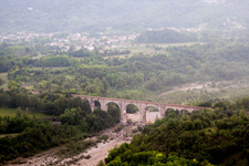 Aerial view of Orgnese in the state Friuli Venezia Giulia, Italy