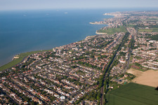 Bird's eye view of Birchington-on-Sea in the state England, Great Britain