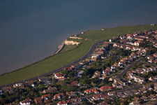 Birchington-on-Sea in the state England, Great Britain viewn from the air