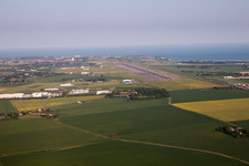 Aerial view of Monkton in the state England, Great Britain
