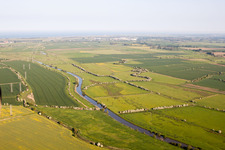 Monkton in the state England, Great Britain from the plane