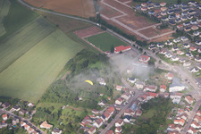 Aerial photograpy of Tressange in the state Moselle, France