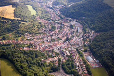 Town View of the streets and houses of the residential areas in Ottange in Grand Est, France