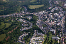 Ottange in the state Moselle, France from the plane