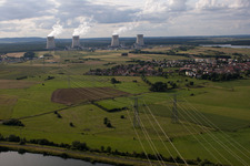 Oblique view of Basse-Ham in the state Moselle, France