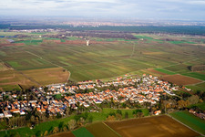 Aerial view of Village view in the district Duttweiler in Neustadt an der Weinstraße in the state Rhineland-Palatinate, Germany