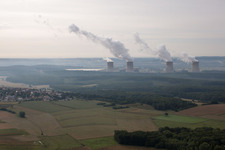Cattenom, centrale nuclear from the west in Cattenom in the state Moselle, France