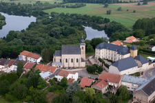 Berg-sur-Moselle in the state Moselle, France from above