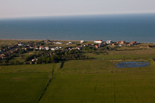 Aerial view of Worth in the state England, Great Britain