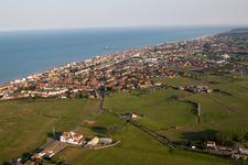 Aerial photograpy of Deal in the state England, Great Britain