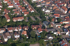 Oblique view of Bismarckstr in Kandel in the state Rhineland-Palatinate, Germany