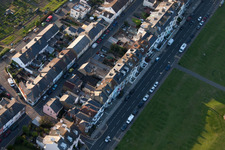 Drone recording of Deal in the state England, Great Britain